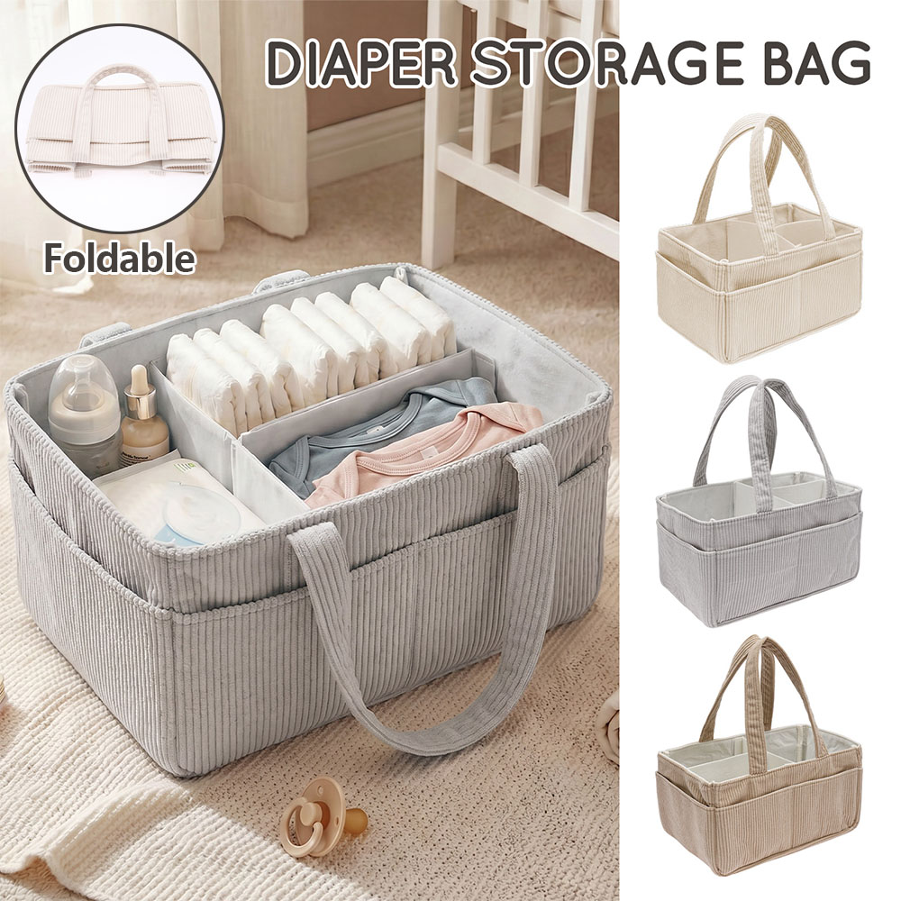 Baby Food Organizer - Portable Baby Diaper Caddy Organizer Soft