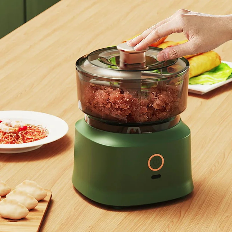 Baby Food With Meat - Mini Meat Grinder Electric Garlic Masher
