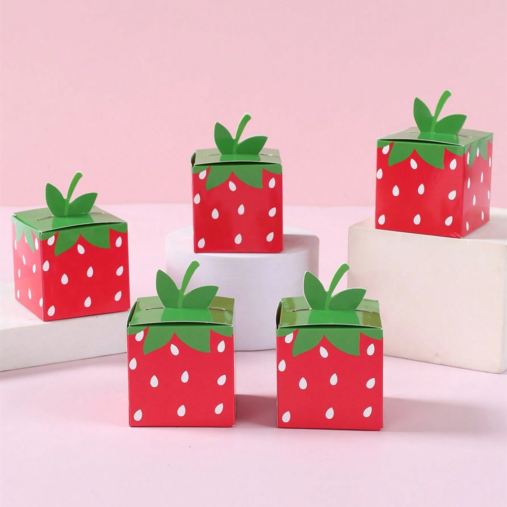 Baby Food For 1 Year Old - 10Pcs Sweet Fruit Strawberry Theme Paper