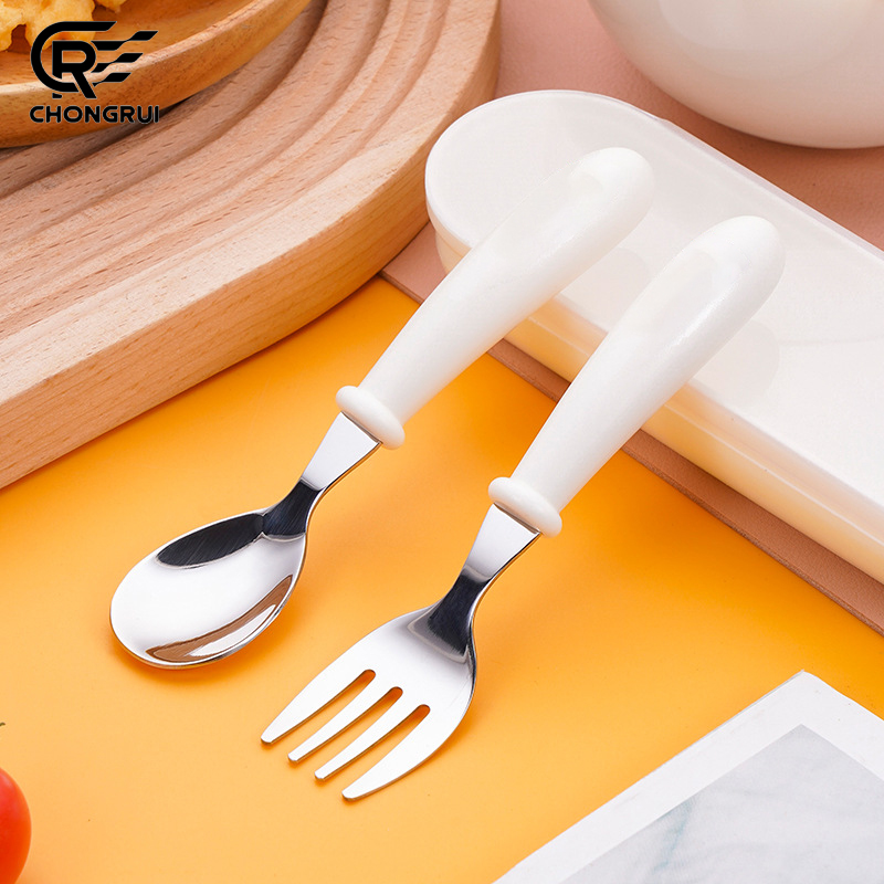 Baby Food Knife Set - 304 Stainless Steel Kids Spoon Fork