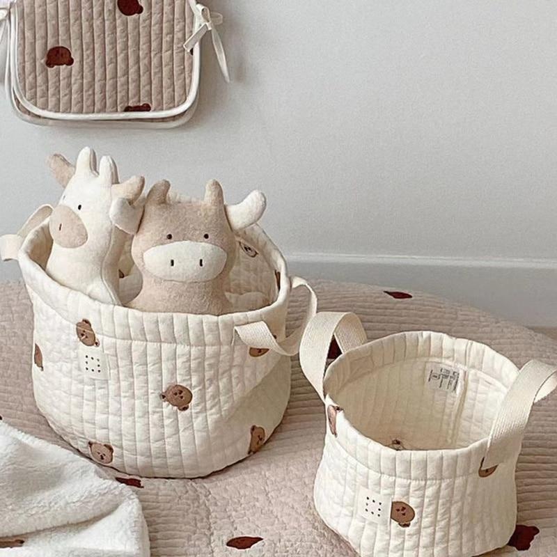 Baby Food Organizer - Cute Bear Embroidery Diaper Bag Nappy