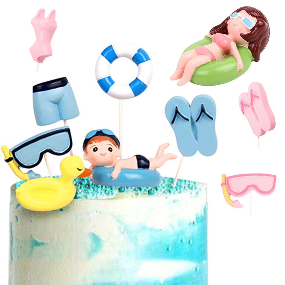 Baby Food Yellow - Summer Beach Vacation Party Cake Decor