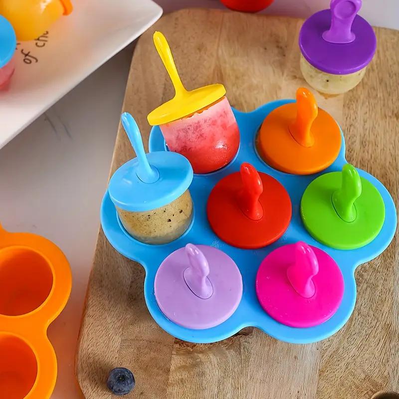 Baby Food Zubereiter - 7-compartment silicone popsicle mold, household mini