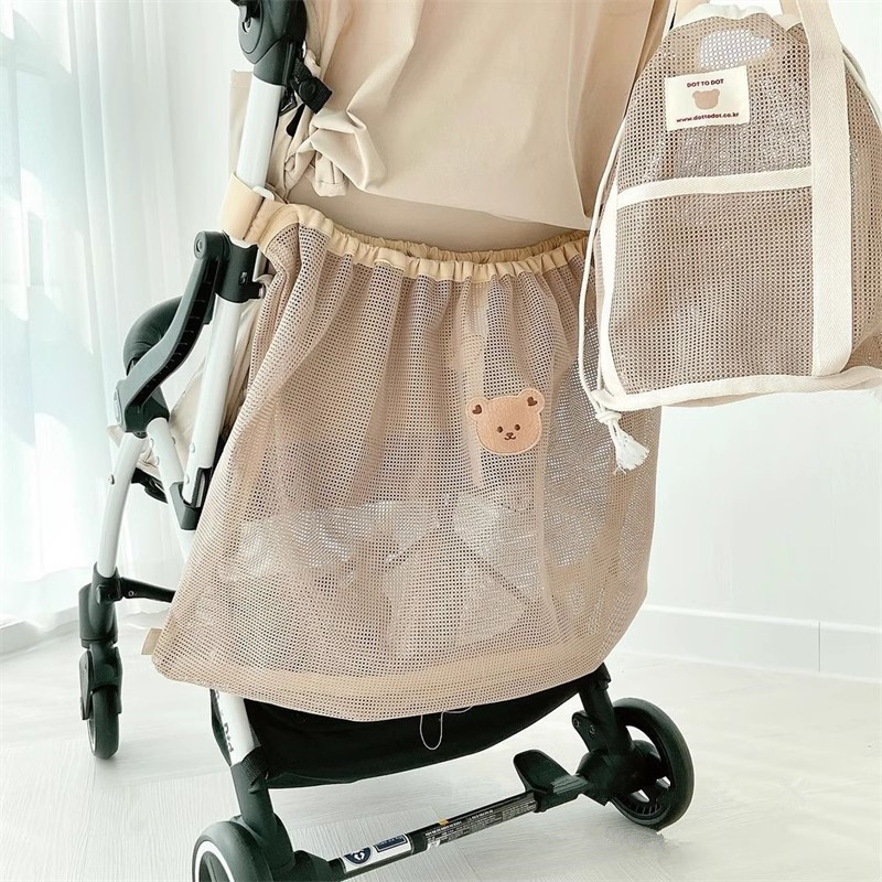 Baby Food Organizer - Reusable Stroller Hanging Bag Summer Mesh