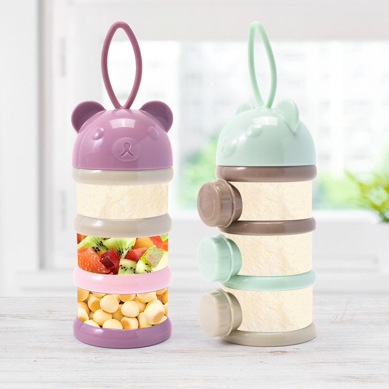 Baby Food Organizer - 3/4 Layers Bear Baby Milk Powder