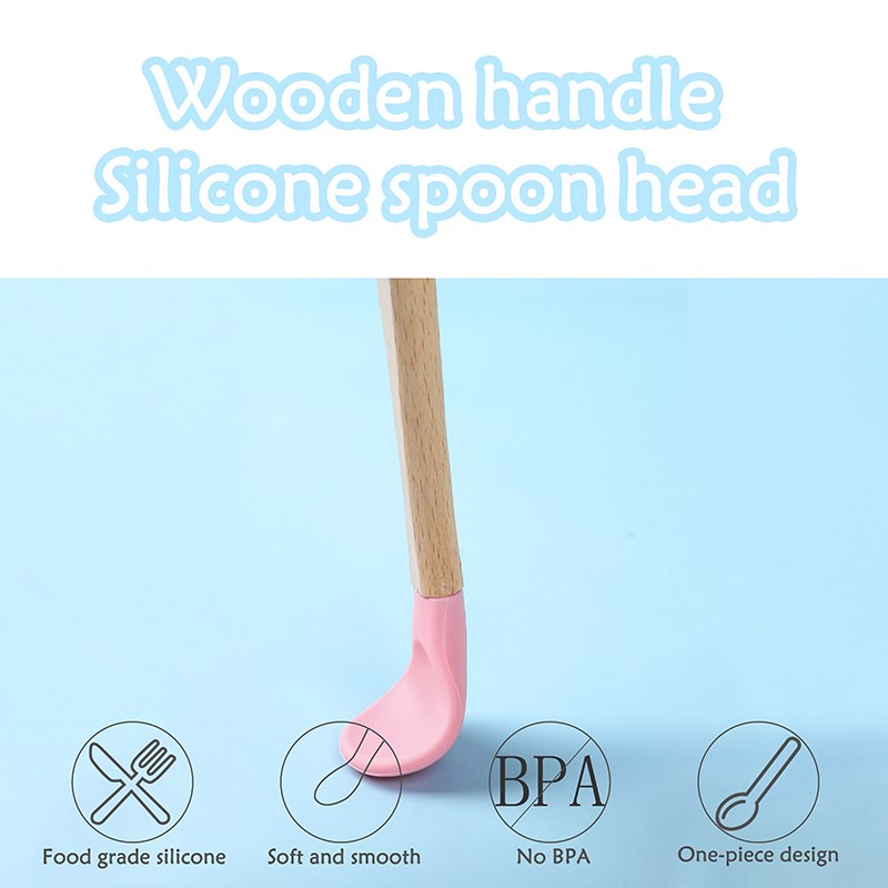 Baby Wooden Spoon Silicone Woo - Baby Food Organic 评论和价格