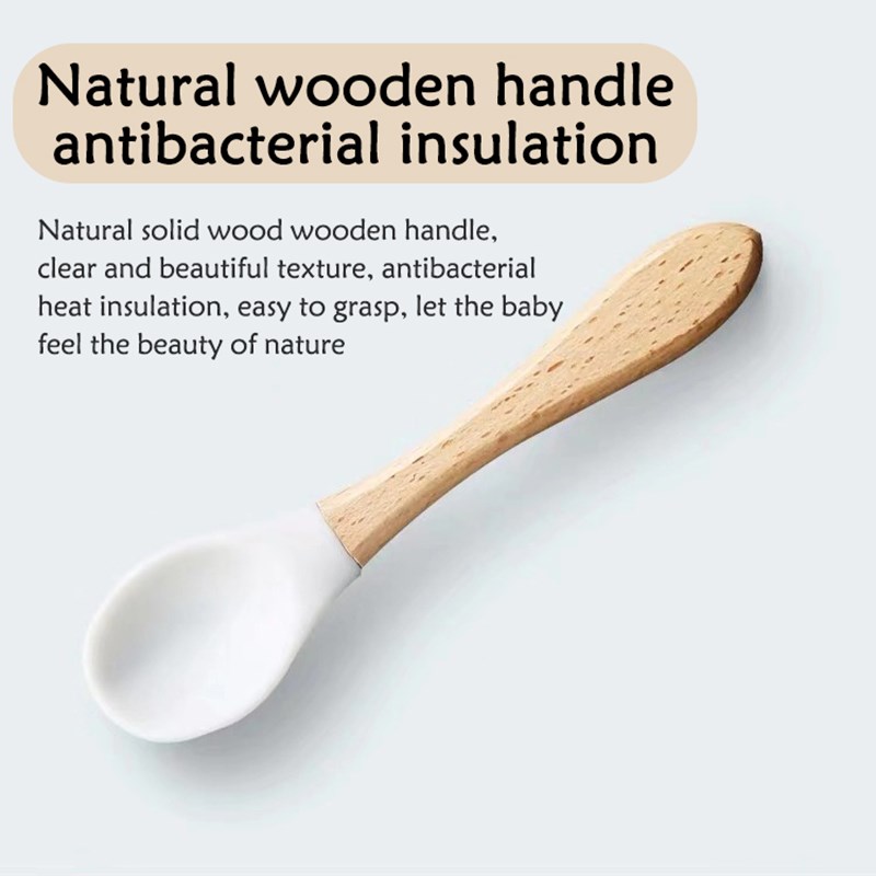 Baby Wooden Spoon Silicone Woo - Baby Food Organic 评论和价格
