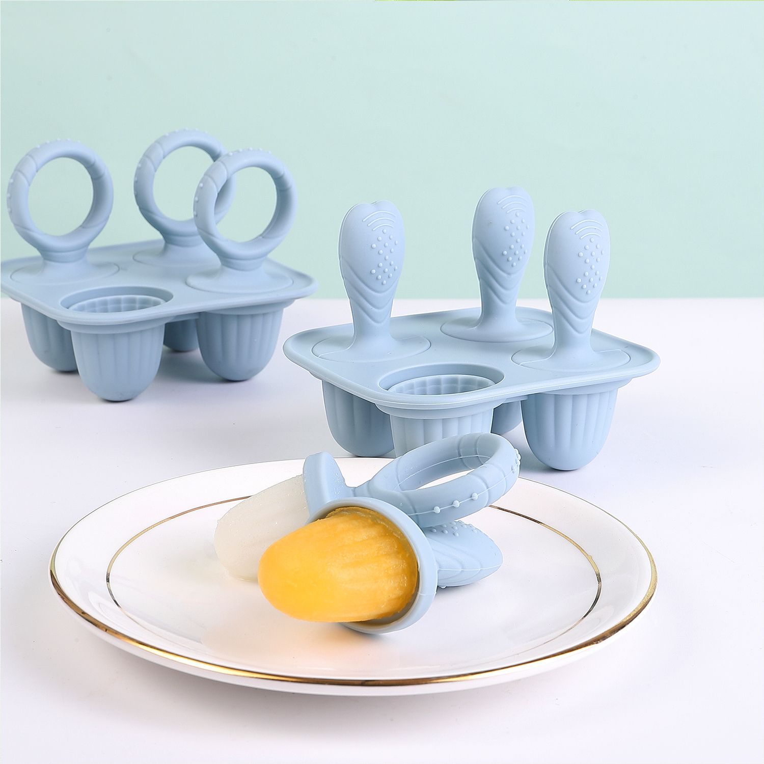 Baby Silicone Mold Set,Teethin - Baby Food Zubereiter 评论和价格