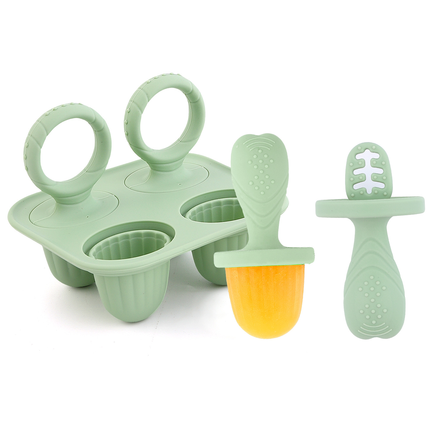 Baby Silicone Mold Set,Teethin - Baby Food Zubereiter 评论和价格