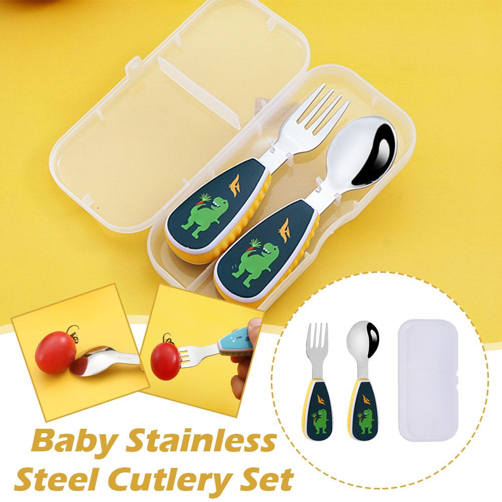2pcs Cute Tableware Food Train - Baby Food Knife Set 评论和价格