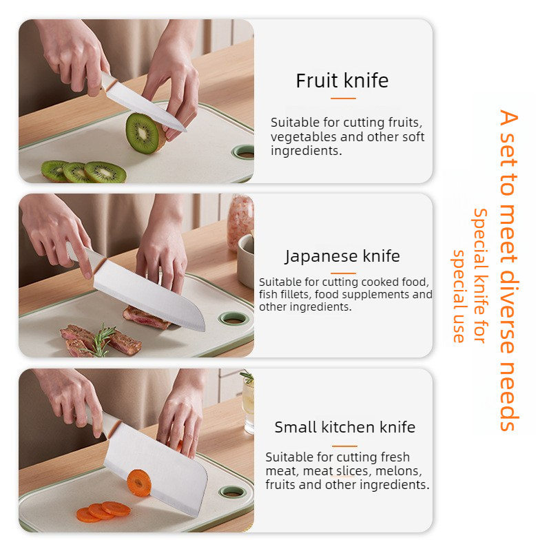 3-PCS Kitchen Knife Sets Stain - Baby Food Knife Set 评论和价格