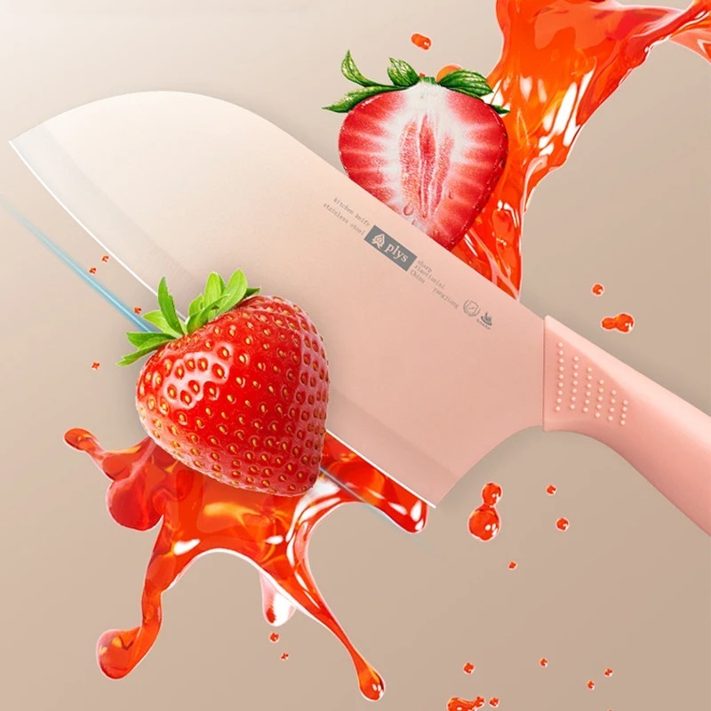 3Pcs Gradient Color Stainless  - Baby Food Knife Set 评论和价格