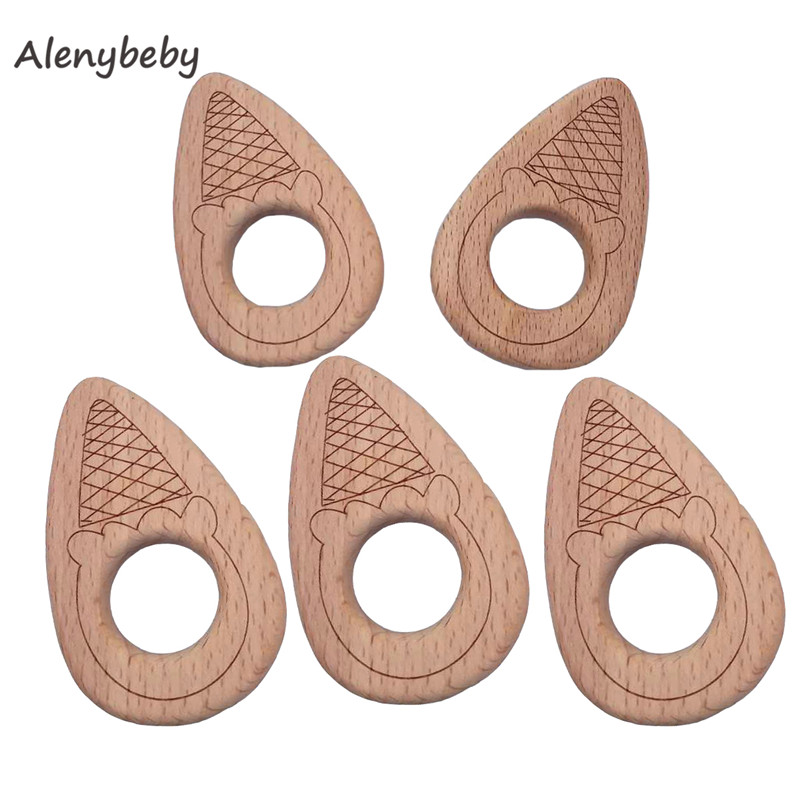 Wood Teether Cartoon DIY Wood  - Baby Food Organic 评论和价格