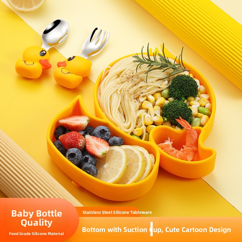 Yellow Duck Silicone Stainless - Baby Food Yellow 评论和价格