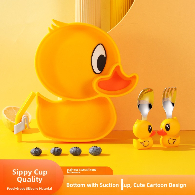 Yellow Duck Silicone Stainless - Baby Food Yellow 评论和价格