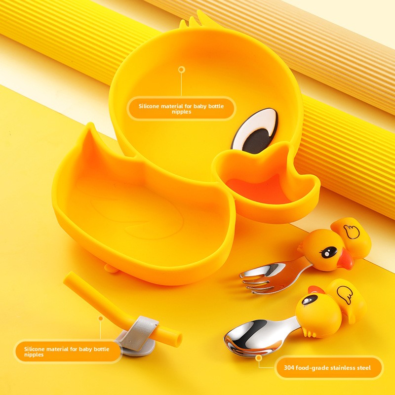 Yellow Duck Silicone Stainless - Baby Food Yellow 评论和价格