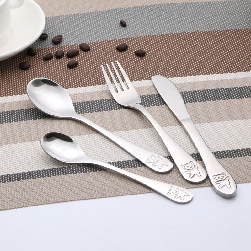 4 Pcs/set Baby Teaspoon Spoon  - Baby Food Knife Set 评论和价格
