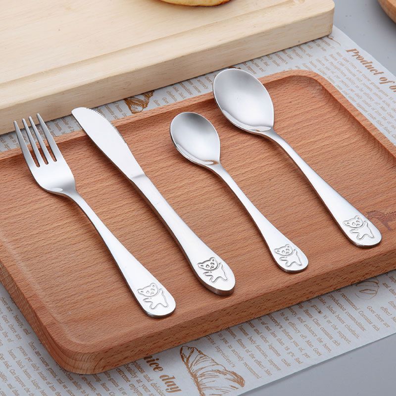 4 Pcs/set Baby Teaspoon Spoon  - Baby Food Knife Set 评论和价格