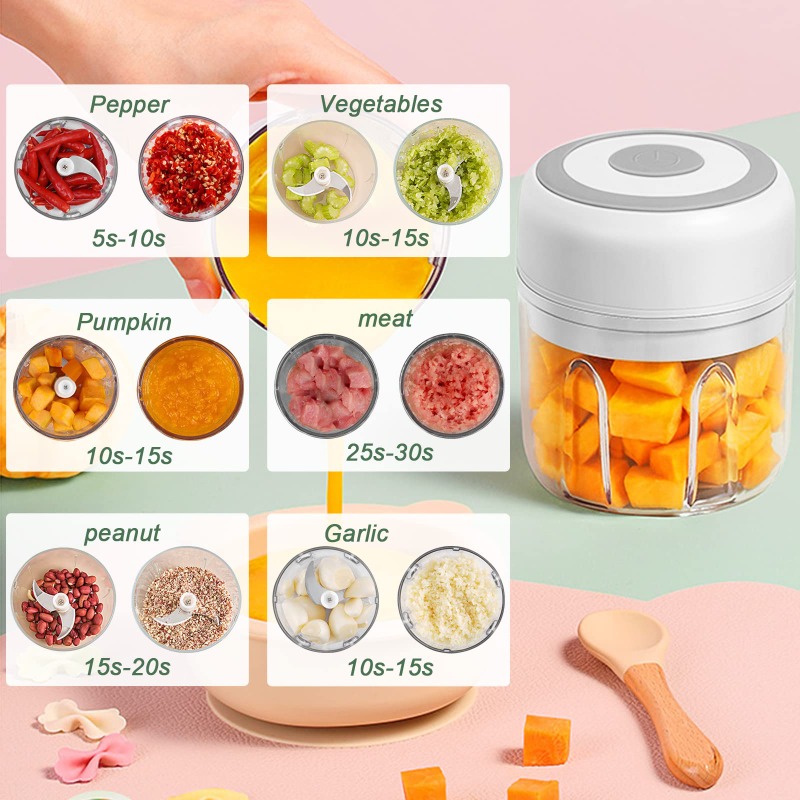 250ML Electric Garlic Grinder  - Baby Food With Meat 评论和价格