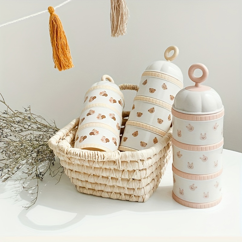 3 Layers Baby Milk Powder Disp - Baby Food Organizer 评论和价格