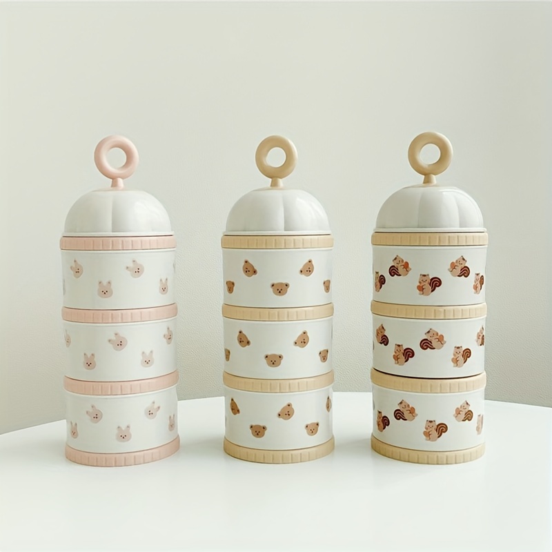 3 Layers Baby Milk Powder Disp - Baby Food Organizer 评论和价格