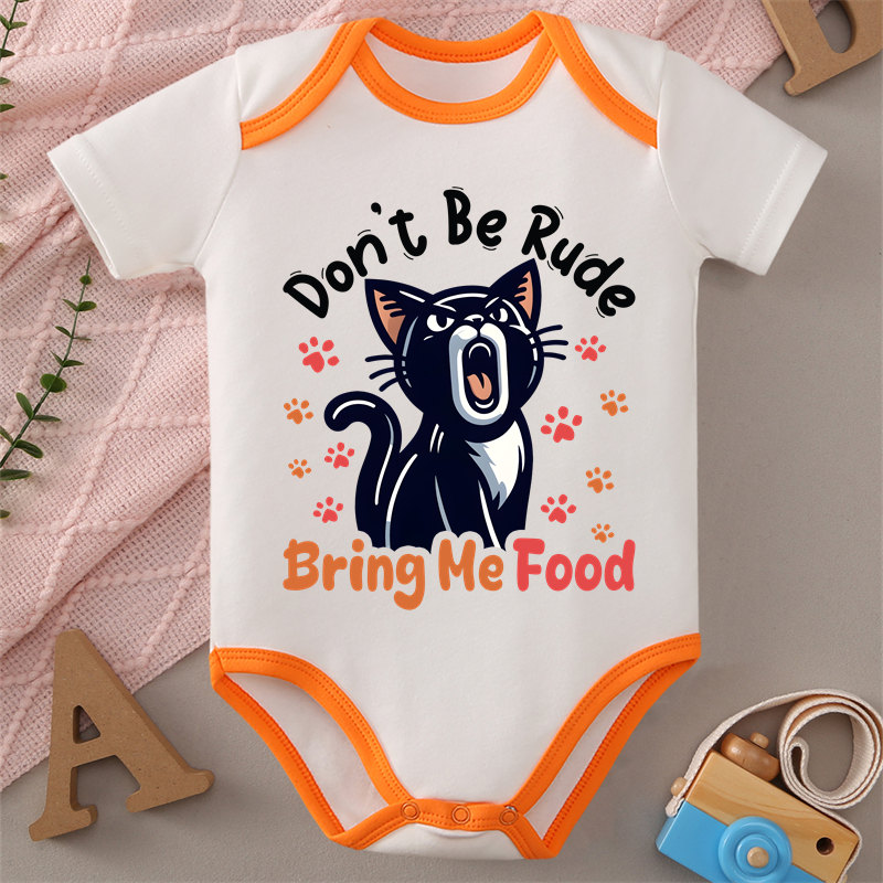100% Cotton Onesie Don't Be Ru - Baby Food Intake 评论和价格
