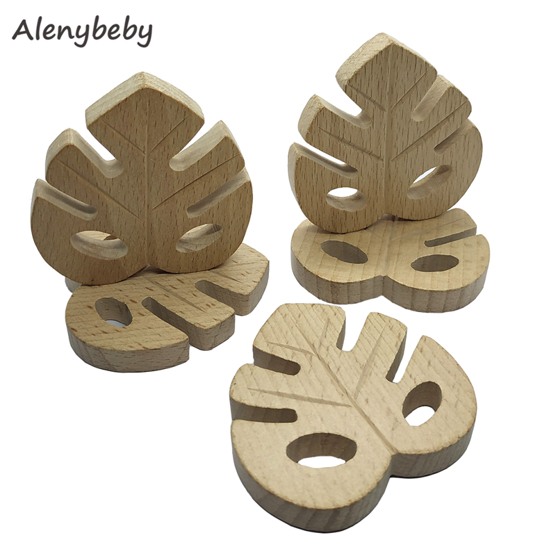 Natural wood teether leaf shap - Baby Food Organic 评论和价格