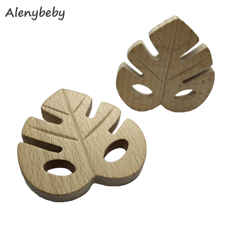 Natural wood teether leaf shap - Baby Food Organic 评论和价格