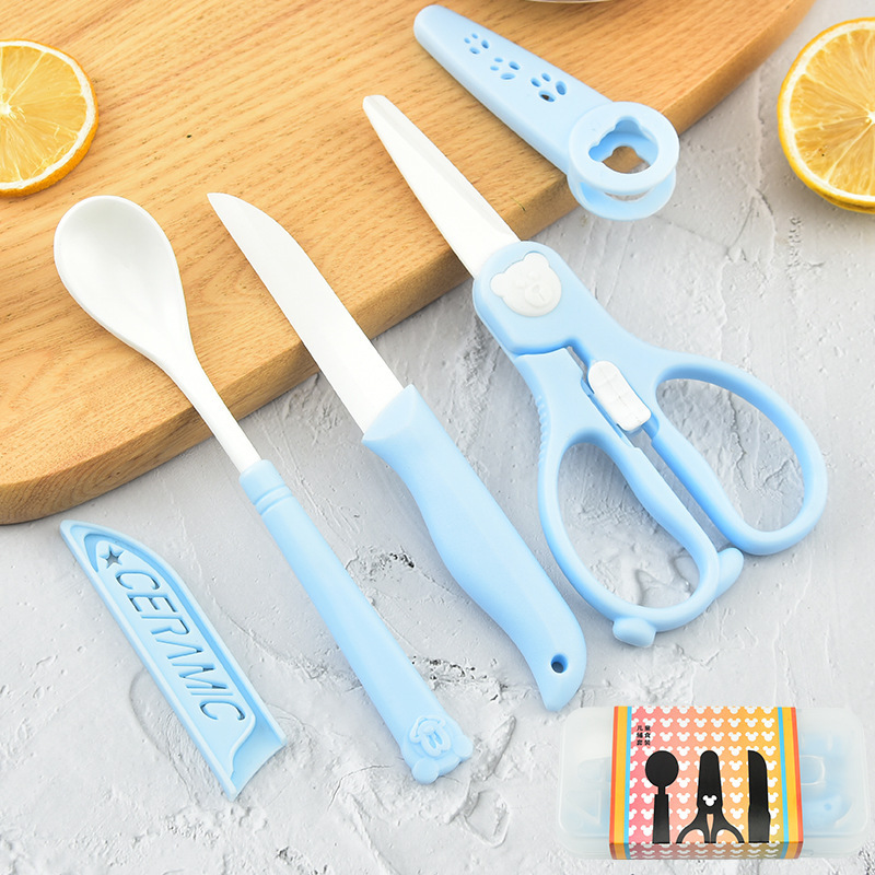 Baby food three piece ceramic  - Baby Food Knife Set 评论和价格